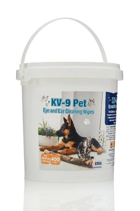 KIVEMA Hypoallergenic Dog Wipes - Eye & Ear Pet Face Wipes - Grooming Wipes for Dogs - Pet Towelettes ((400 Wipes Bucket) FBM)… - Cleaning Gloves & Cloths & Sets - British D'sire