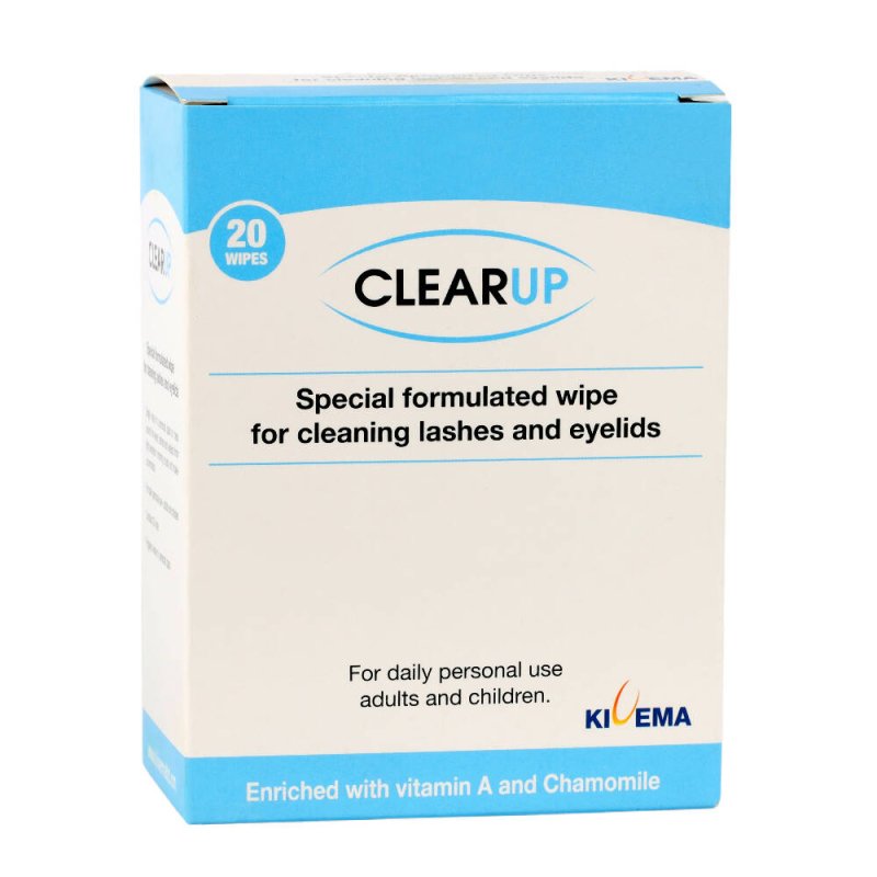 Kivema Organic baby wipes for cleaning lashes and eyelids 20Pcs - Eyes Care - British D'sire