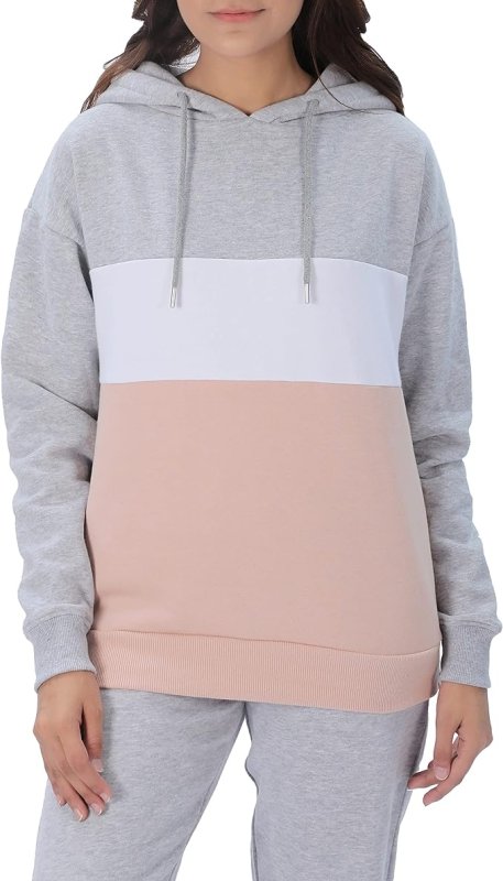Women's striped sleeve hoodie hotsell