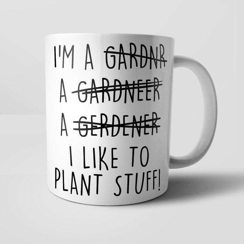 Misspelled Gardener Mug - M008 - Glasswares & Drinkwares - British D'sire