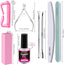 Nail Buffers and Files, FANDAMEI Manicure Tools Kit with 3PCS Nail File, 2PCS Nail Buffer, Rectangular Nail Buffer Block, Cuticle Nippers, Cuticle Pusher, Cuticle Peeler. Cuticle Oil and Nail Brush - British D'sire