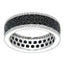 Pearlz Gallery Black and White Cubic Zirconia Eternity Band Round Ring - Rings - British D'sire