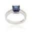 Pearlz Gallery Blue and White High Polish Cubic Zirconia Sterling Silver Ring - Rings - British D'sire