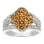 Pearlz Gallery Citrine and White Topaz Quatrefoil Ring - Rings - British D'sire