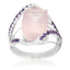 Pearlz Gallery Ladies Natural Gemstone Sterling Silver Cushion Cut Round Ring - Fine Rings - British D'sire