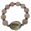 Pearlz Gallery Ladies Round Faceted Rose Quartz Stretch Bracelet - Bracelets & Bangles - British D'sire