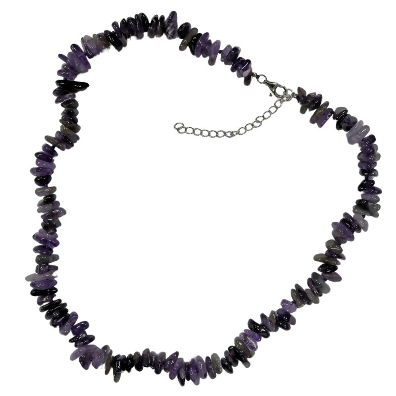 Pearlz Gallery Ladies Sterling Silver Amethyst Lobster Knotted Necklace - Necklaces & Pendants - British D'sire
