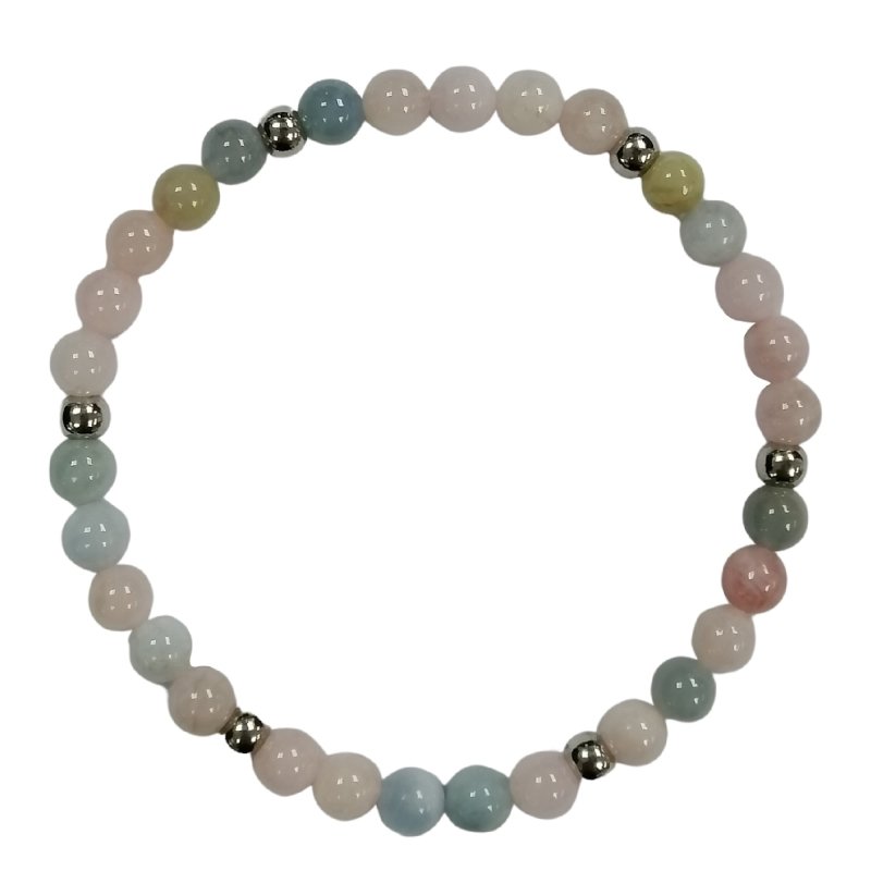 Pearlz Gallery Round Beads Multi Beryl 925 Sterling Silver Bracelet - Bracelets & Bangles - British D'sire