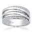 Pearlz Gallery Sterling silver White Cubic Zirconia Fashion Band - Rings - British D'sire
