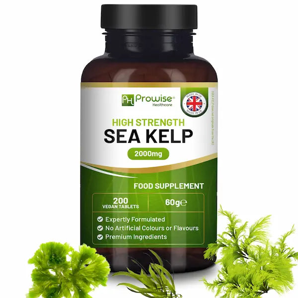 Sea Kelp 2000mg 200 Vegan Tablets | Natural Source of Iodine | Premium Ingredients | Proudly made in the UK by Prowise - British D'sire