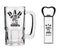 Pure Essence Greetings Beard Beer Mug and Bottle Opener Gift Set - Glasswares & Drinkwares - British D'sire