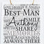 Pure Essence Greetings Best Man Word Art Personalised Plaque - Signs & Plaques - British D'sire