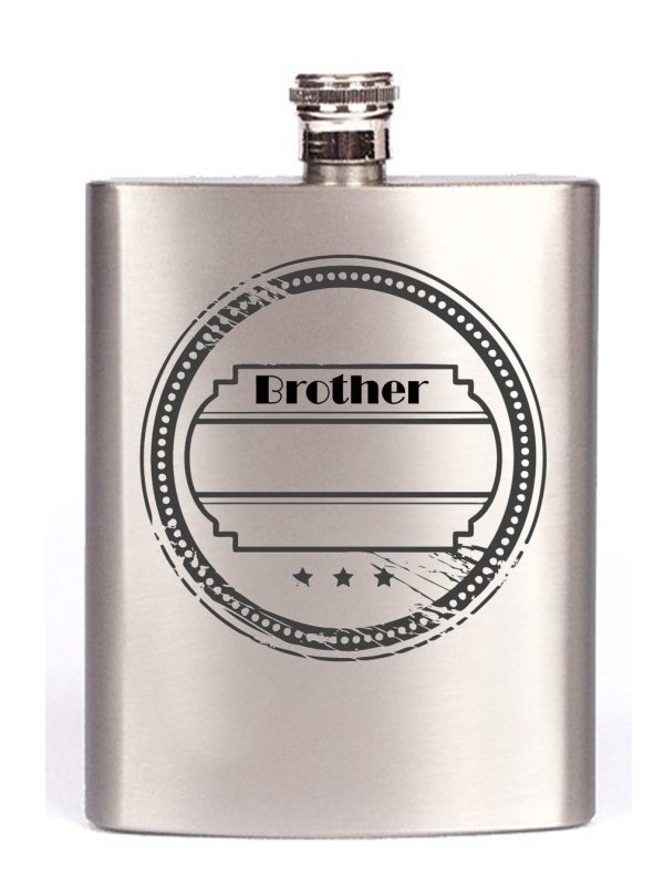 Pure Essence Greetings Personalised Brother Hip Flask - Bottles & Thermos - British D'sire