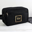 Pure Essence Greetings Personalised Gold Initials Black Wash Bag - Mens Backpacks - British D'sire