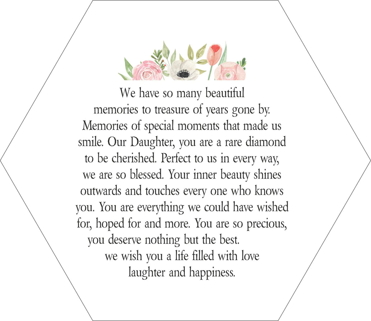 Pure Essence Greetings Personalised Hexagon Plaque for Daughter - Signs & Plaques - British D'sire