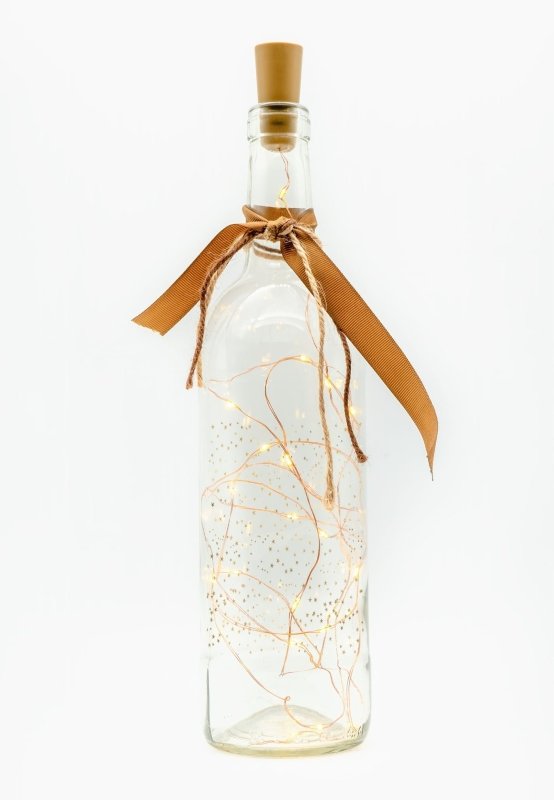 Pure Essence Greetings Personalised LED Candle Bottle Own Text - Vases & Other Decor Item - British D'sire