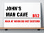 Pure Essence Greetings Personalised Man Cave Street Sign Design Plaque - Signs & Plaques - British D'sire