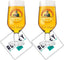 Roxley X2 Moretti Half Glasses Also Comes with 2 Branded Beer Mats - British D'sire