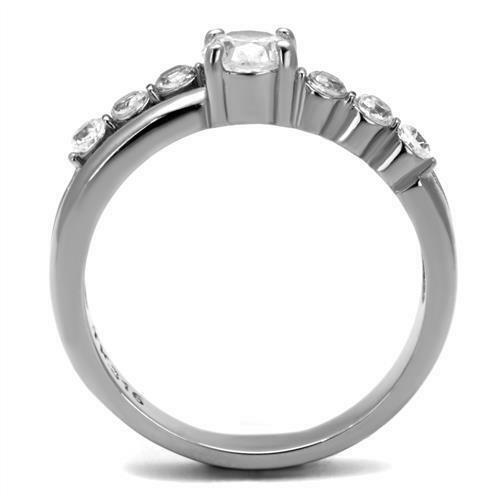 Jewellery Kingdom Details about Ladies cz ring 2 carat silver stainless steel pretty ladies cubic zirconia 2865
