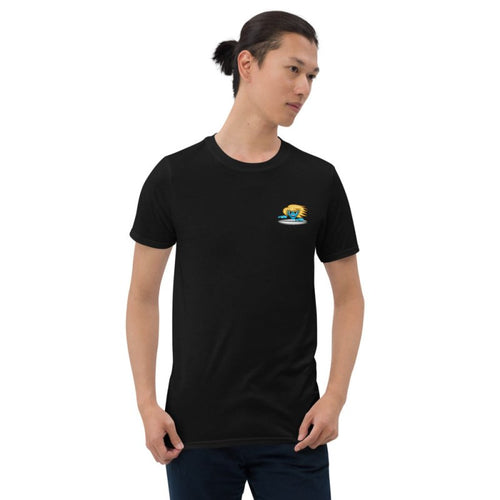 S&B Unisex Short Sleeve Surf in Hawaii T-Shirt - 100% Ring-Spun Cotton, Durable Double Stitching, Pre-Shrunk, Available in Multiple Sizes & Colors.