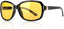 SIPHEW Night-Driving Glasses for Women, Anti Glare Night-Vision Glasses Polarized Yellow Lens UV400 Protection - British D'sire