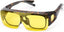 SIPHEW Polarised Night Driving Over Glasses for Men and Women, Anti Glare Night Vision Glasses Over Spectacles, Wrap Around UV400 Protection Eyewear - British D'sire