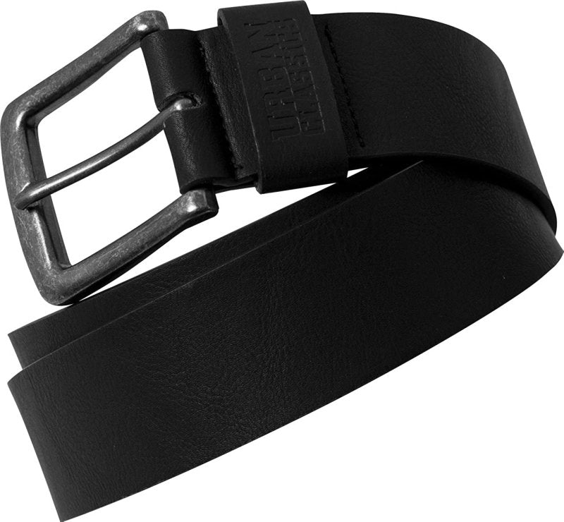 Unisex Leather Belt, Faux Leather Belt with Buckle Pin Fastening, Leather Imitation Belt for Men and Women, 100% Vegan, Colour: Black, Sizes: S, M, L, XL - Mens Accessories - British D'sire