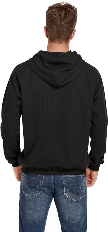 VICT POPU Hoodies For Men UK Jumpers Pullover Hooded Sweatshirts Plaid Jacquard Long Sleeve Drawstring Work Hipster Casual Hoodie - British D'sire