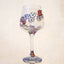 WHITE wine glass ' iridescent flowers' - Glasswares & Drinkwares - British D'sire