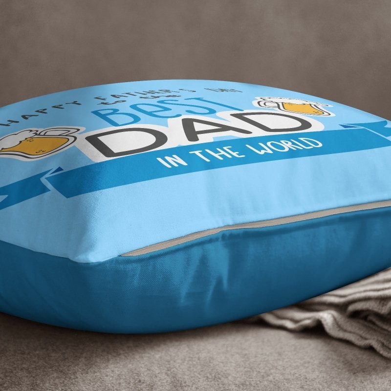 Yoosh Happy Father's Day To The Best Dad - 40 x 40 cm Cushion - Cushions & Covers - British D'sire