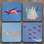 Yoosh Red Arrows Jets x 4 Coasters - Kitchen Tools & Gadgets - British D'sire