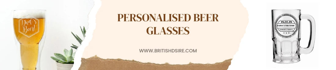 Elevate your drinking experience with personalized beer glasses, uniquely crafted to suit your style.