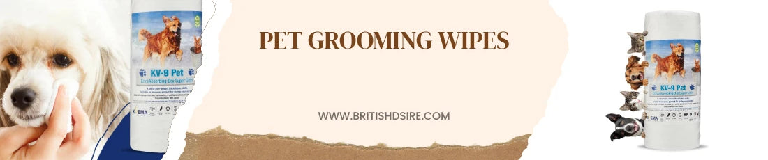 Convenient pet grooming wipes for quick and easy cleaning, keeping your furry friend fresh and clean between baths.