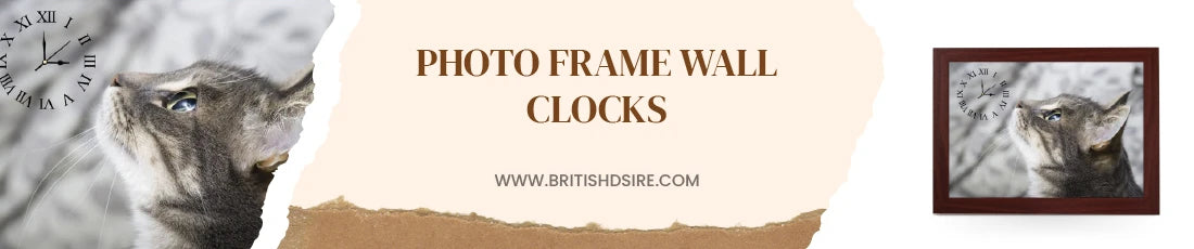 Display memories and time with our picture frame clocks.