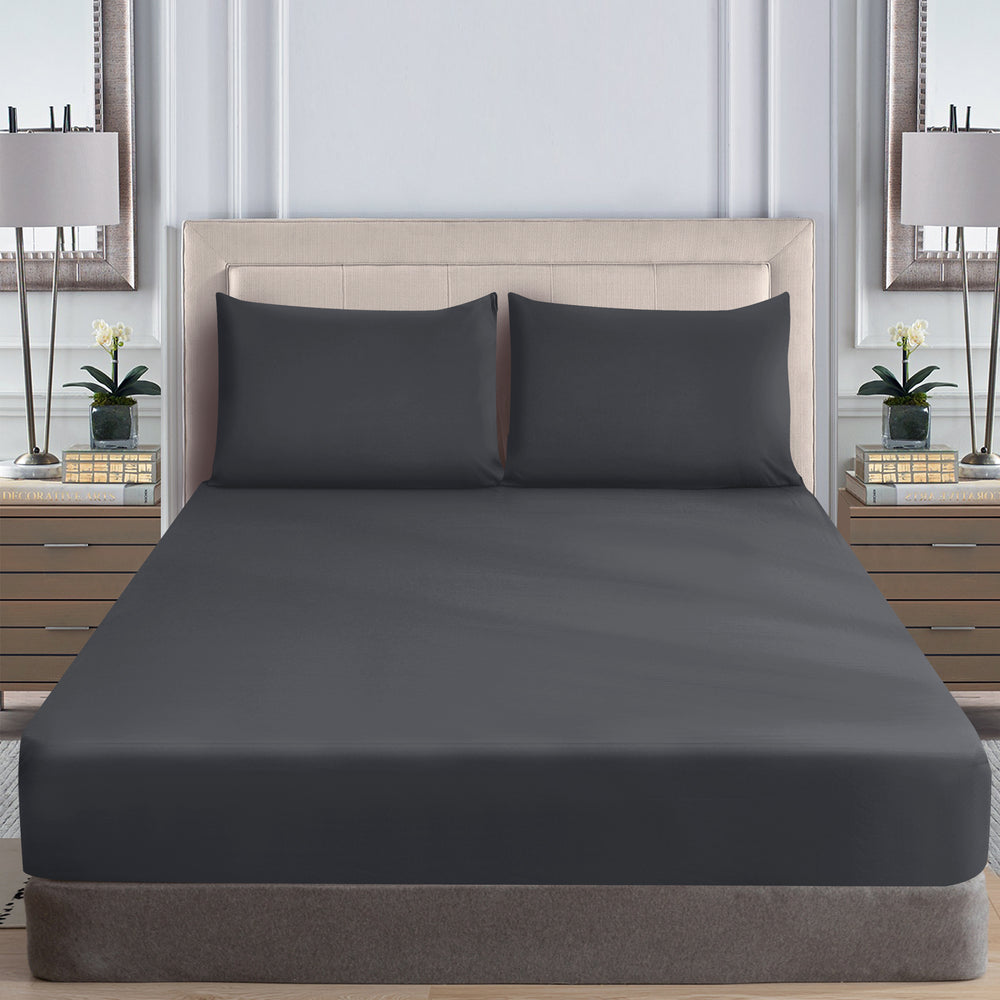 40cm Deep Fitted Sheet Single Double King Super king size Microfiber Bed Sheets
