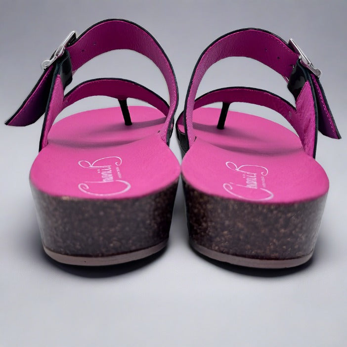 Je Suis - Green army flat cork sandal - Chanii B