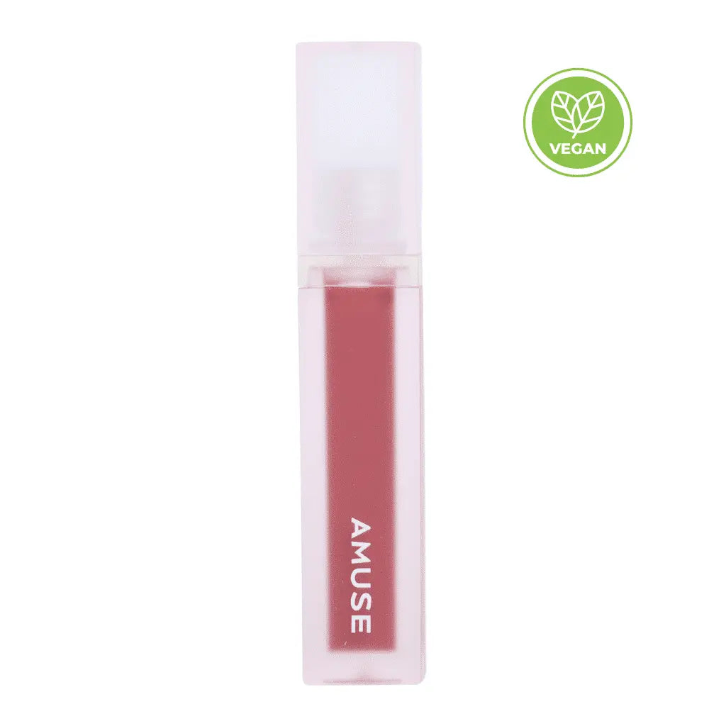 AMUSE Dew Velvet Semi Matt Fresh Dewy Velvet Texture Korean Makeup Transfer-proof Non-sticky Lipstick glossy Vegan 10 Rose Boksoonga (Rose Peach) 4g Main image