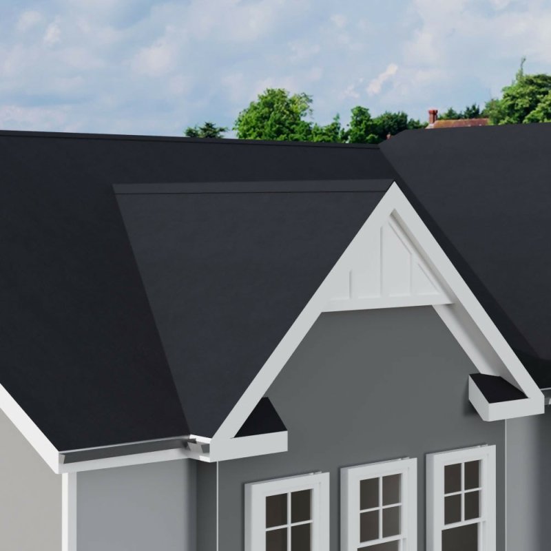 1 Roll 5x1m Black Asphalt Shingles Bitumen Houses Shed Roofing Decoration - Asphalt Shingle - British D'sire