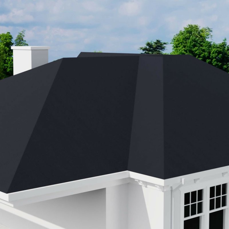 1 Roll 5x1m Black Asphalt Shingles Bitumen Houses Shed Roofing Decoration - Asphalt Shingle - British D'sire
