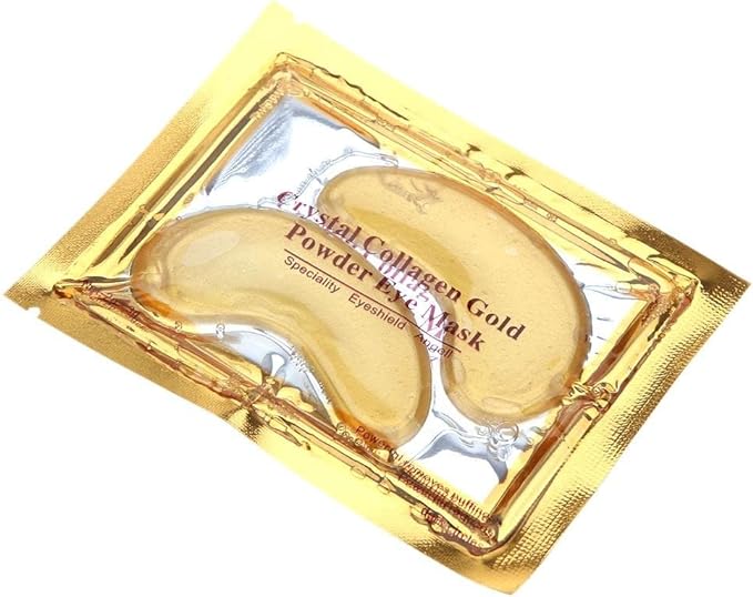 10 Pair Crystal Collagen 24k Gold Under Eye Gel Pad Face Mask Anti Aging Wrinkle Gel Under Eye Patches, Vegan Cruelty-Free Self Care Secondary image