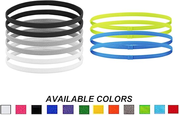 10 Pcs Boys Headband for Kids, Sports Headband for Boys,Men Women Elastic Sports Hairbands Non Slip Thin Headbands Sport Hair Band for Football Running Yoga Workout (Multicolour) - British D'sire
