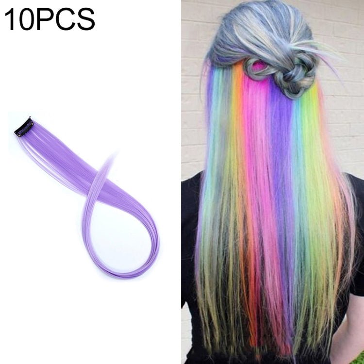 10 PCS Chemical Fiber Wig One - Step Gradient Color Single Card Wig, Stretched Length:24inches(21) - British D'sire
