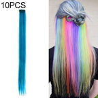10 PCS Chemical Fiber Wig One - Step Gradient Color Single Card Wig, Stretched Length:24inches(26) - British D'sire