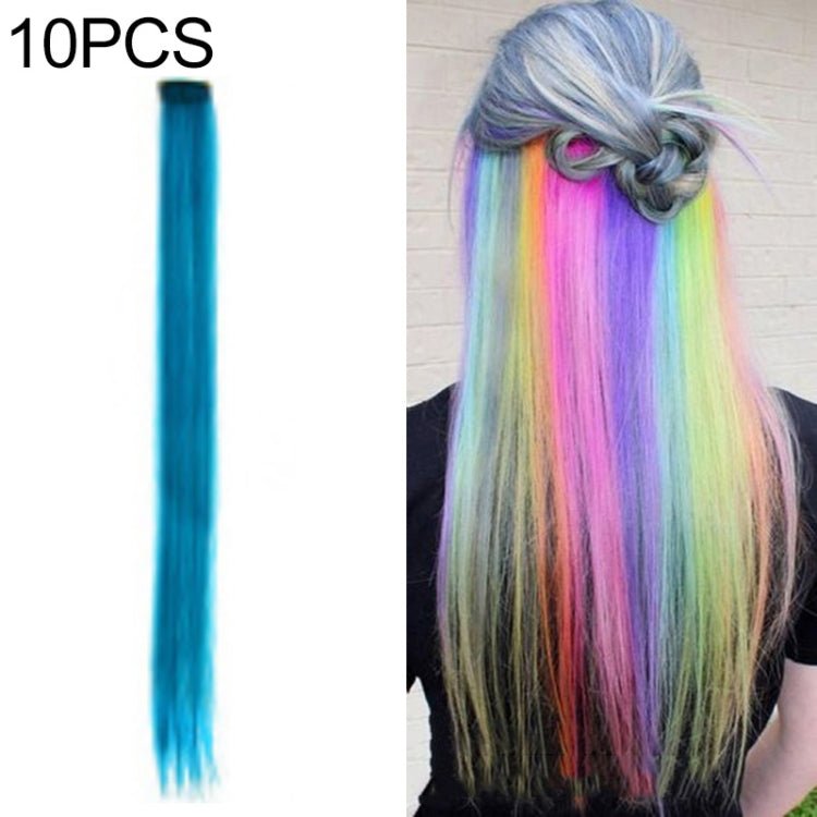 10 PCS Chemical Fiber Wig One - Step Gradient Color Single Card Wig, Stretched Length:24inches(26) - British D'sire