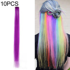 10 PCS Chemical Fiber Wig One - Step Gradient Color Single Card Wig, Stretched Length:24inches(29) - British D'sire