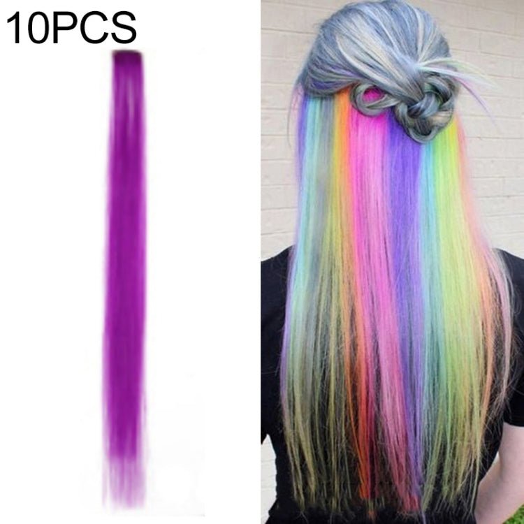 10 PCS Chemical Fiber Wig One - Step Gradient Color Single Card Wig, Stretched Length:24inches(29) - British D'sire
