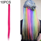 10 PCS Chemical Fiber Wig One - Step Gradient Color Single Card Wig, Stretched Length:24inches(31) - British D'sire