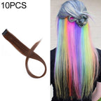 10 PCS Chemical Fiber Wig One - Step Gradient Color Single Card Wig, Stretched Length:24inches(33) - British D'sire