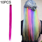 10 PCS Chemical Fiber Wig One - Step Gradient Color Single Card Wig, Stretched Length:24inches(34) - British D'sire