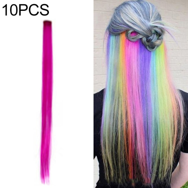 10 PCS Chemical Fiber Wig One - Step Gradient Color Single Card Wig, Stretched Length:24inches(34) - British D'sire